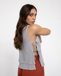 Tie Top  Multi Stripe