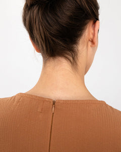 Jumpsuit Seersucker Caramel Brown