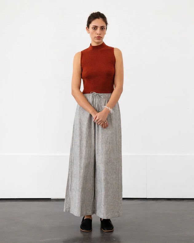 Merino Knit Singlet Dusty Red