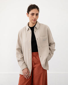 Casual Unisex Shirt Washed Sand