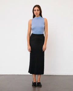 Ribbed Tube Skirt True Black