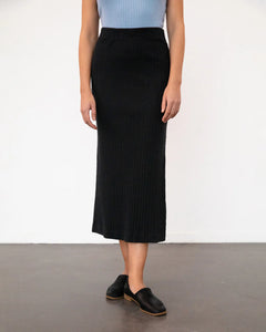 Ribbed Tube Skirt True Black