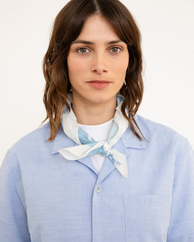 Striped Bandana Nature White / Blue