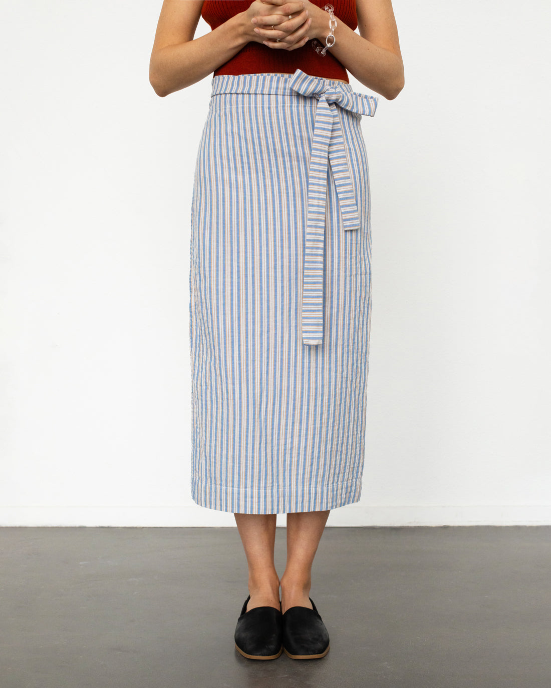 Wrap Skirt Multicolor Striped