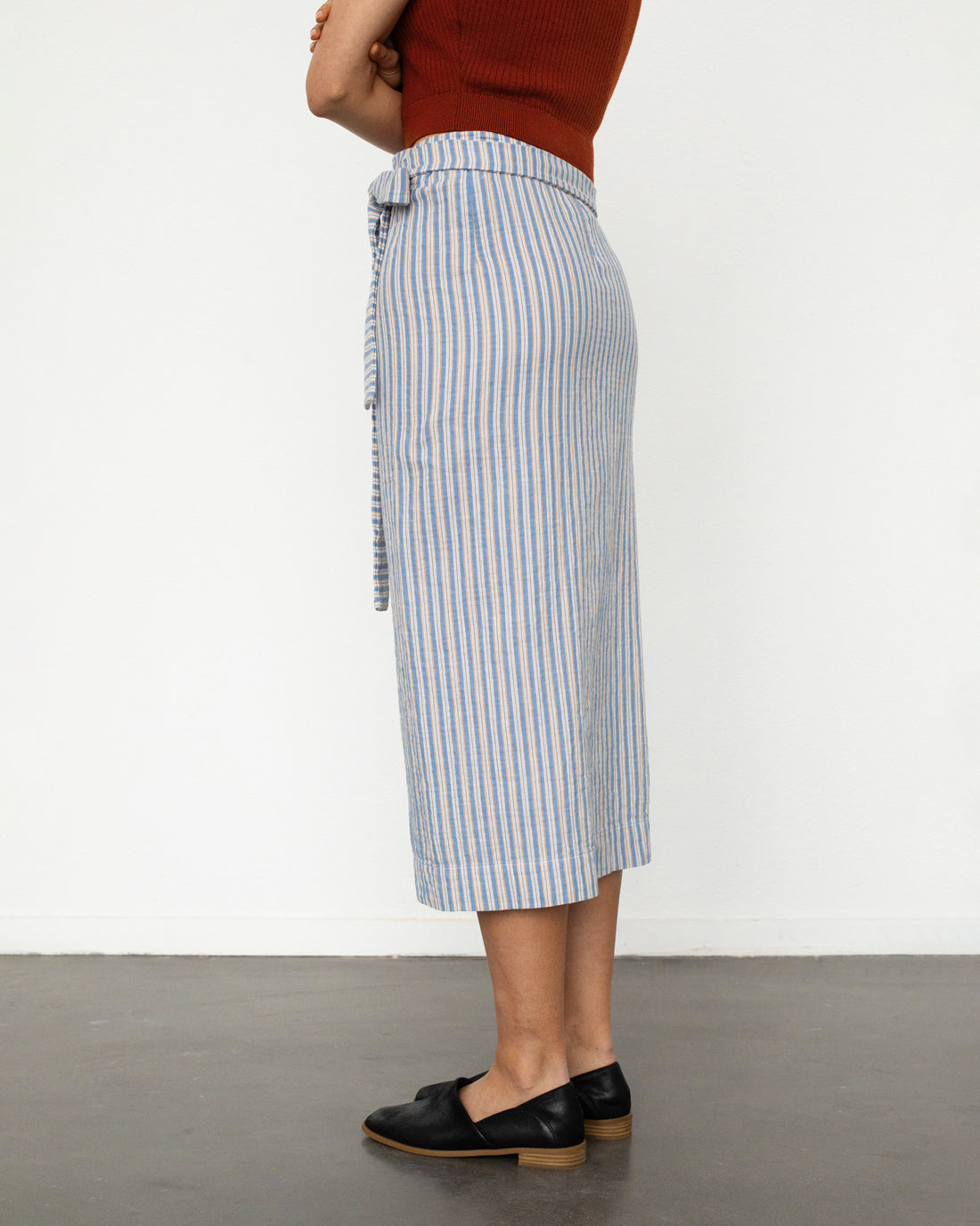 Wrap Skirt Multicolor Striped