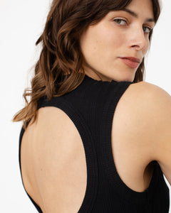 Open Back Dress True Black
