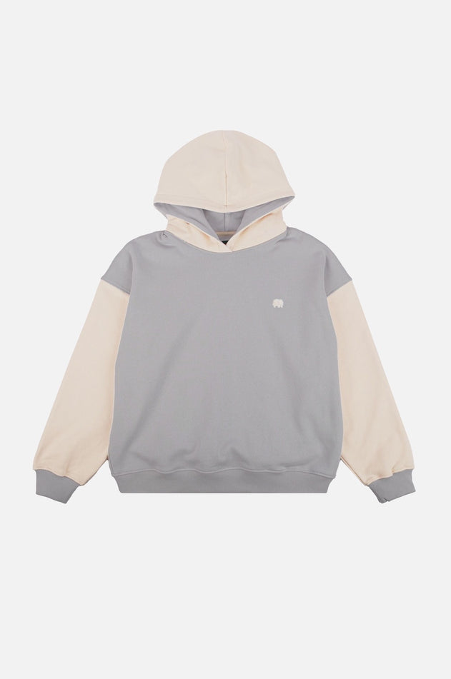 Women's Color Block Oversized Hoodie Steel Haze