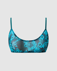 Mesh Scoop Bralette Deep Teal Orchid