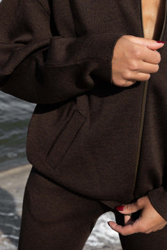 Onda Merino Bomber Jacket Chocolate
