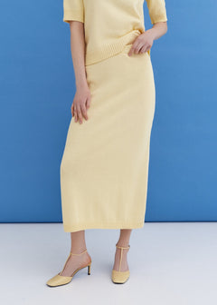 Knitted Cotton Midi Skirt