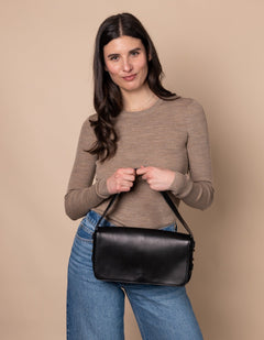 Gina Longuette Classic Leather Black