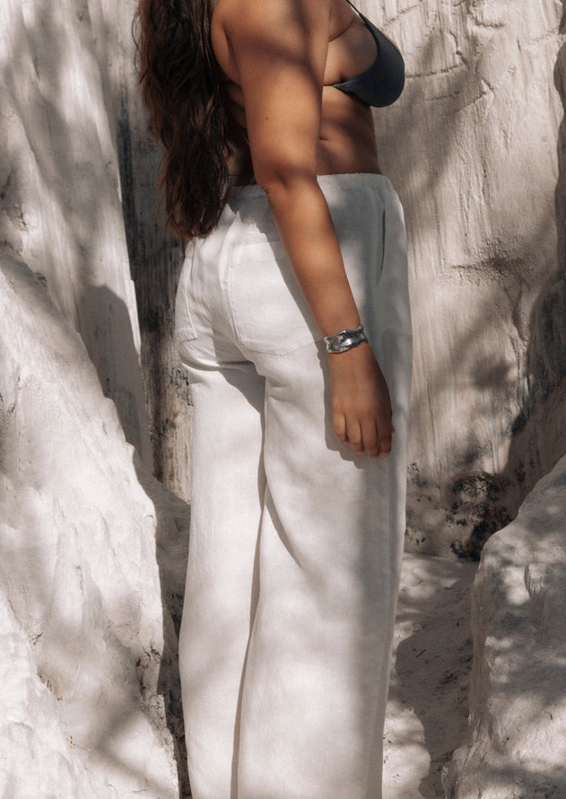 Mai Linen Pants - White