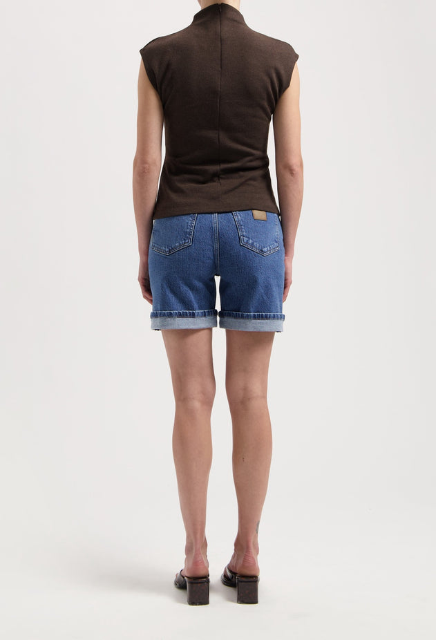 Luna Mid Denim Shorts Stone Vintage