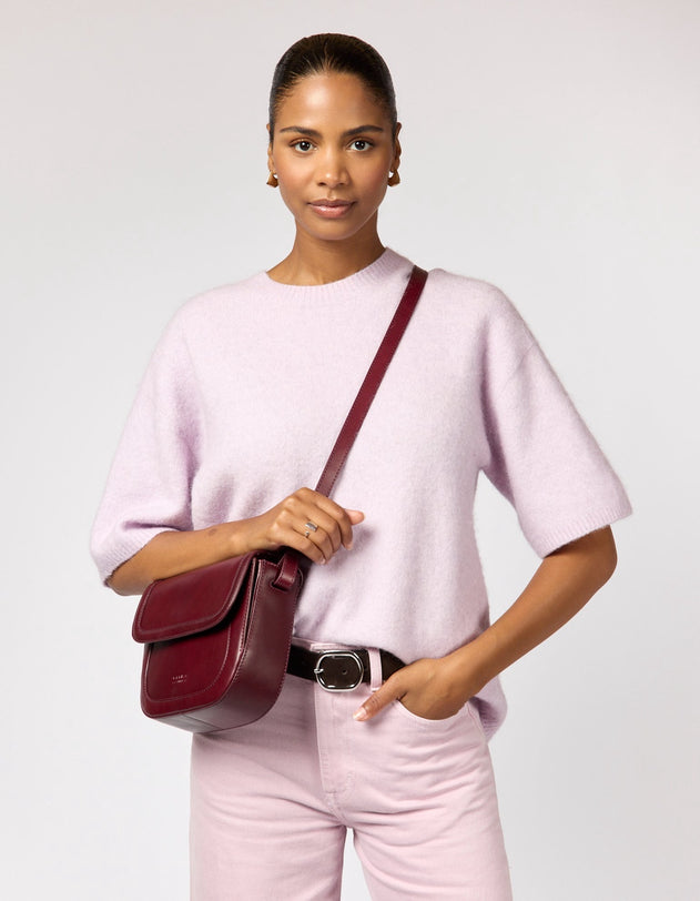 Nina Bag Classic Leather Dark Cherry