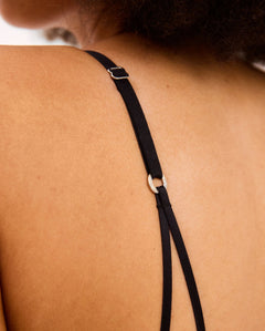 Mesh Triangle Bralette Black