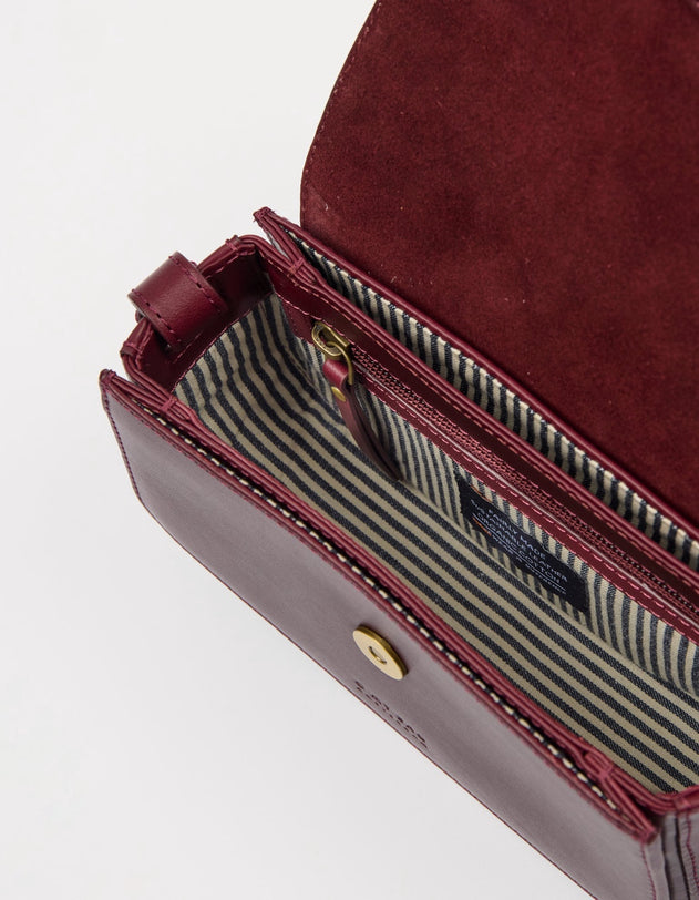 Kendalini Bag Classic Leather Dark Cherry
