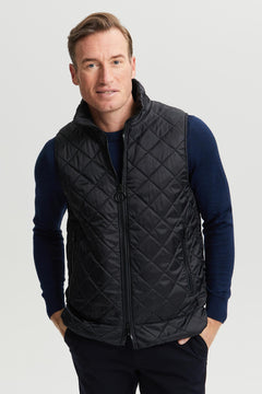 Veikko Water & Wind Repellent Quilted Vest Black