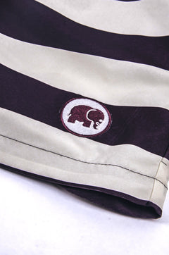 Men's Owari Swim Shorts Striped Grape Red