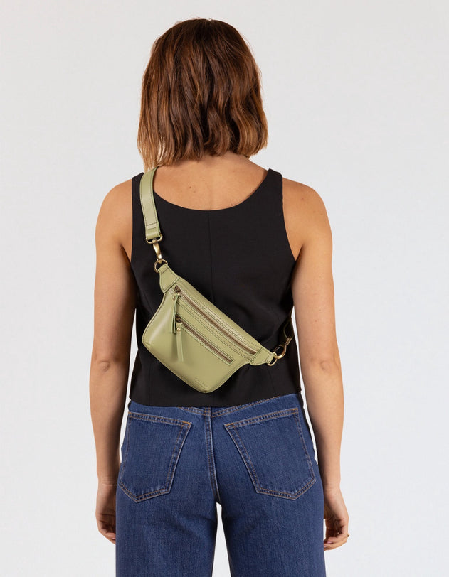Beck's Bum Bag Classic Leather Tea Green