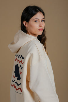 Explanada Women's Organic Oversized Hoodie Ivory