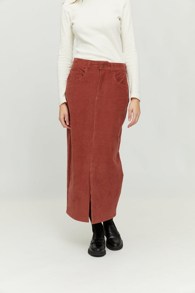 Yona Corduroy Midi Skirt
