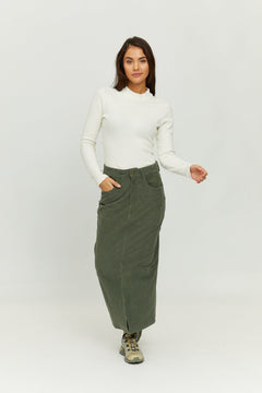 Yona Corduroy Midi Skirt