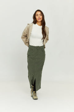 Yona Corduroy Midi Skirt
