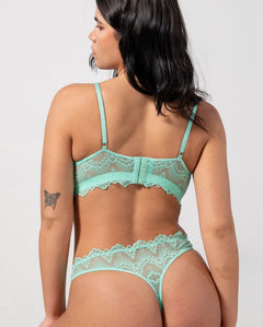 Lace Balconette Turquoise