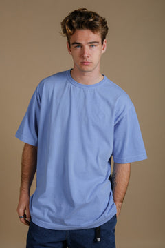 Men's Parodi Pigment Heavyweight Oversized T-Shirt Mediterranean Blue