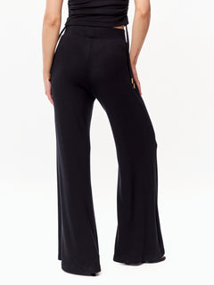 Ivy High Waist Viscose Pants Black