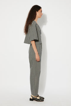 Reishi Top Checkered Black Gingham