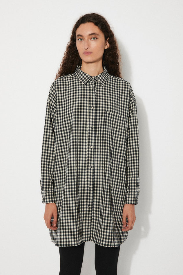 Miso Shirt Checkered Black Gingham