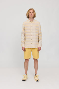 Striped Linen-Mix Shirt