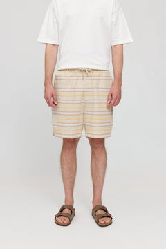 Men's Striped Linen-Mix Shorts