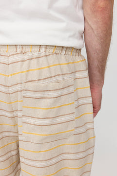 Men's Striped Linen-Mix Shorts