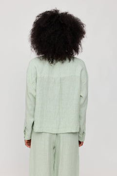 Long Sleeve Linen Button-Up Shirt
