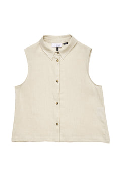 Sleeveless Linen Blouse