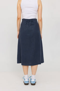 Linen Midi Skirt