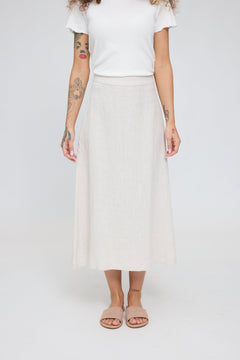 Linen Midi Skirt