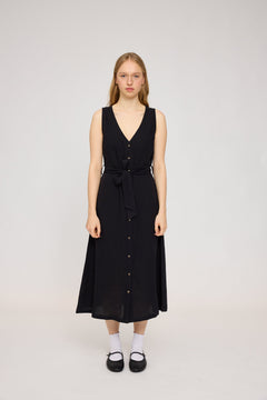 Sleeveless Linen Maxi Dress