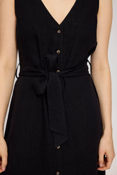 Sleeveless Linen Maxi Dress