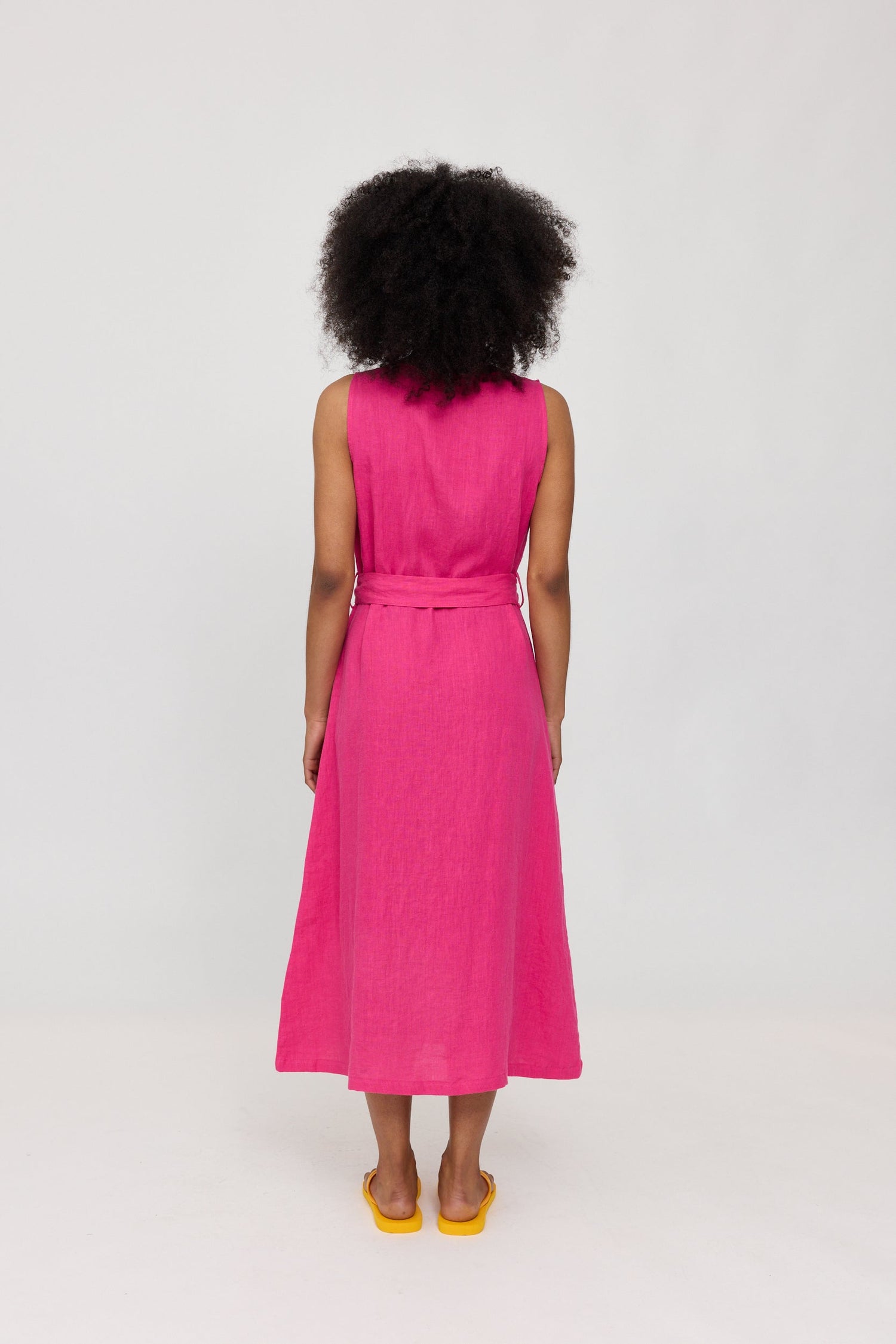 Sleeveless Linen Maxi Dress