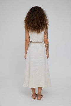 Sleeveless Linen Maxi Dress