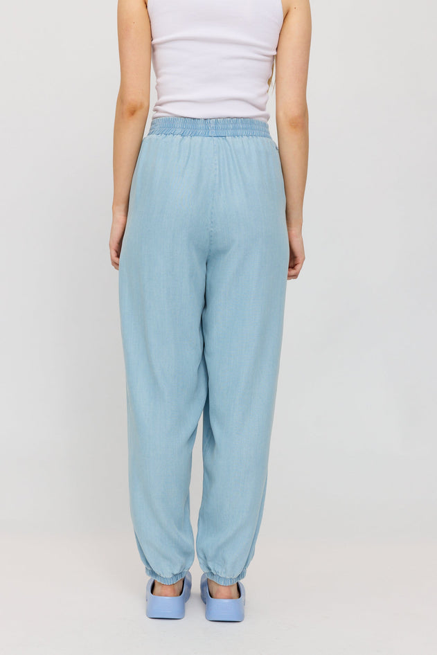Denim Parachute Pants