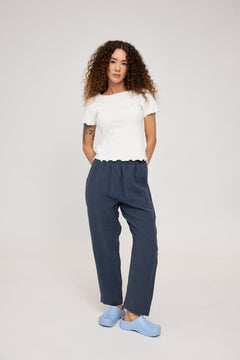 Straight Leg Linen Pants