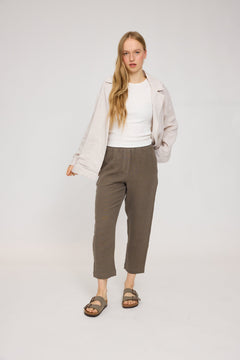 Straight Leg Linen Pants