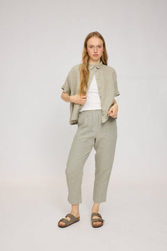 Straight Leg Linen Pants