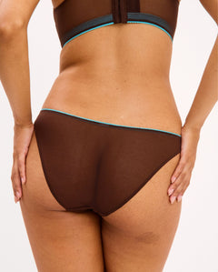 Mesh Bikini Briefs Coffee