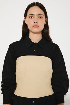 Pearl Corset Top Beige