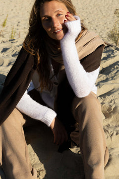 Via Merino Wool Scarf Beige